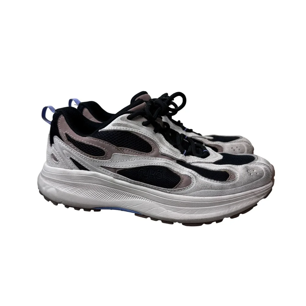 Ryka Trailblazer Womens 9 Black Mauve Running Walking Shoes Sneakers